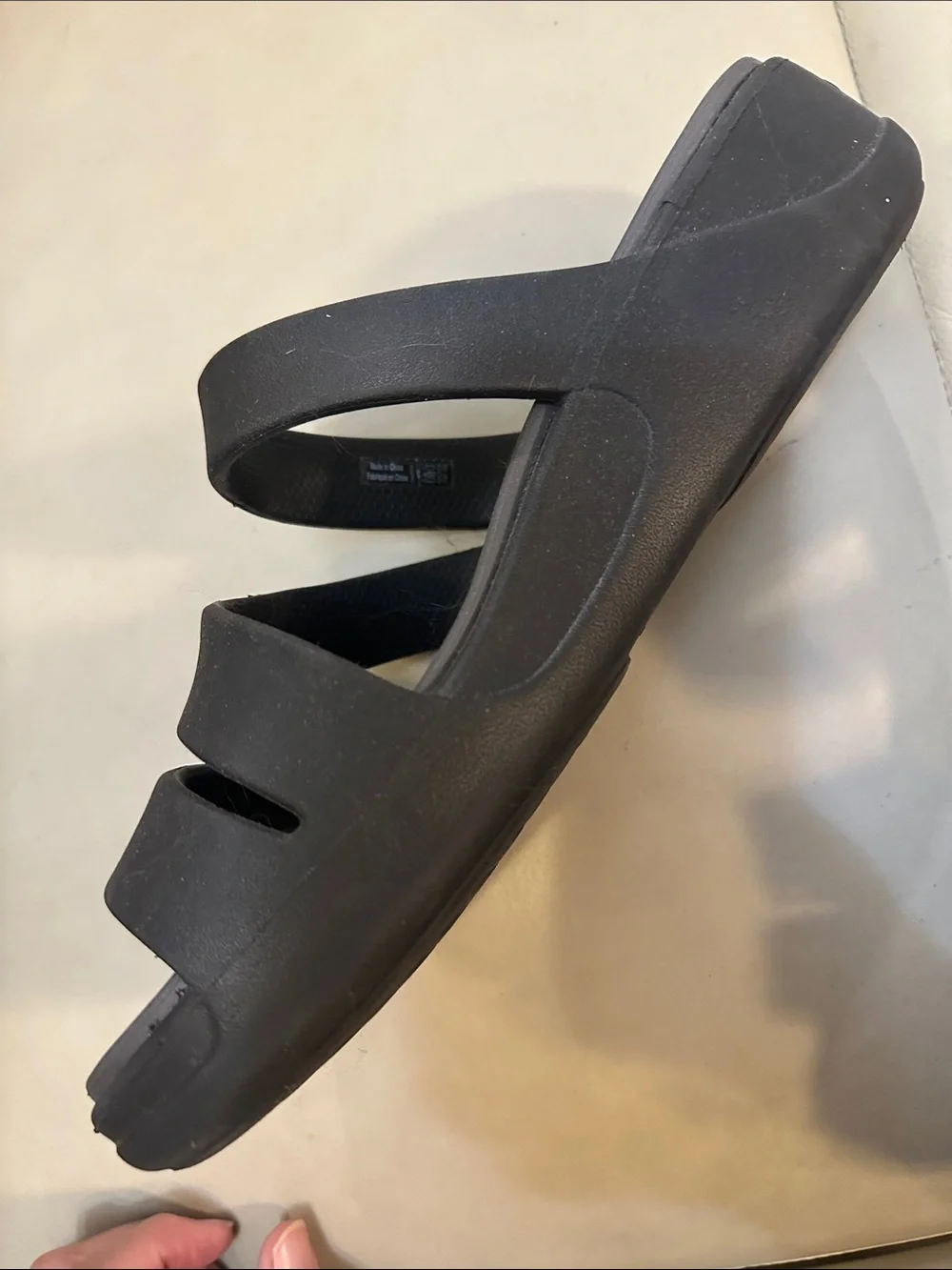 CROCS Splash Triple Strap LiteRide Slide Sandals Black Women's 10
